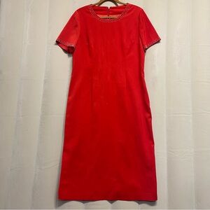 Ashro Women’s Dress Size 12 Shift Beaded Embellished Old Money Quiet Luxury